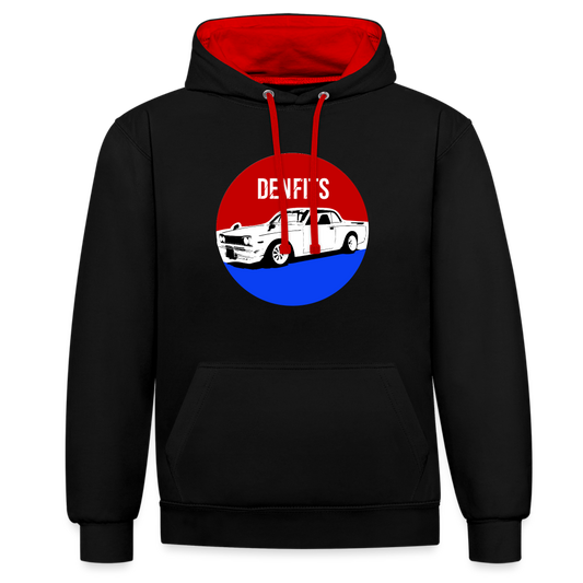 Pepsi - Contrast Colour Hoodie - svart/röd