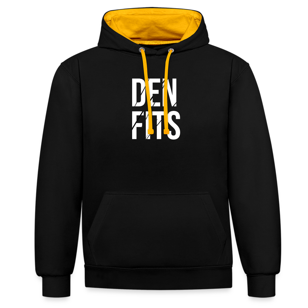 Denfits - Contrast Colour Hoodie - svart/guld