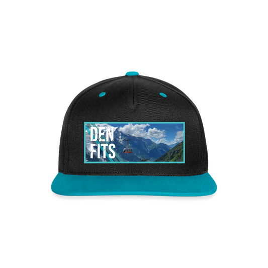 DenFits Mountains - Contrast Snapback Cap - black/teal