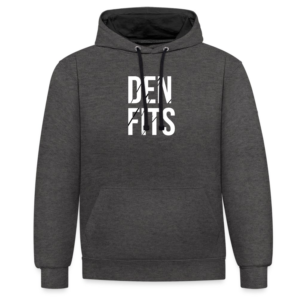 Denfits - Contrast Colour Hoodie - antracit/svart